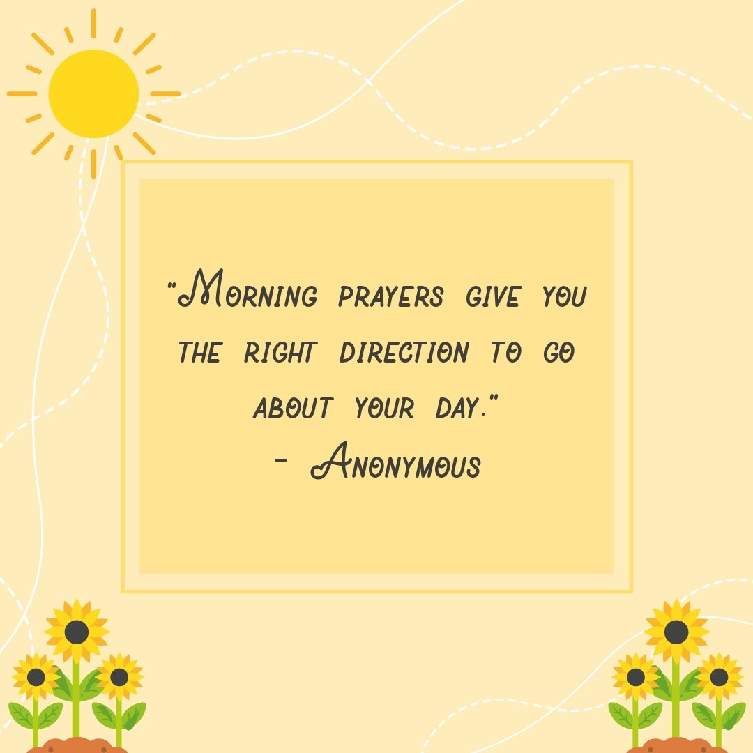 Morning Prayer Quote Template