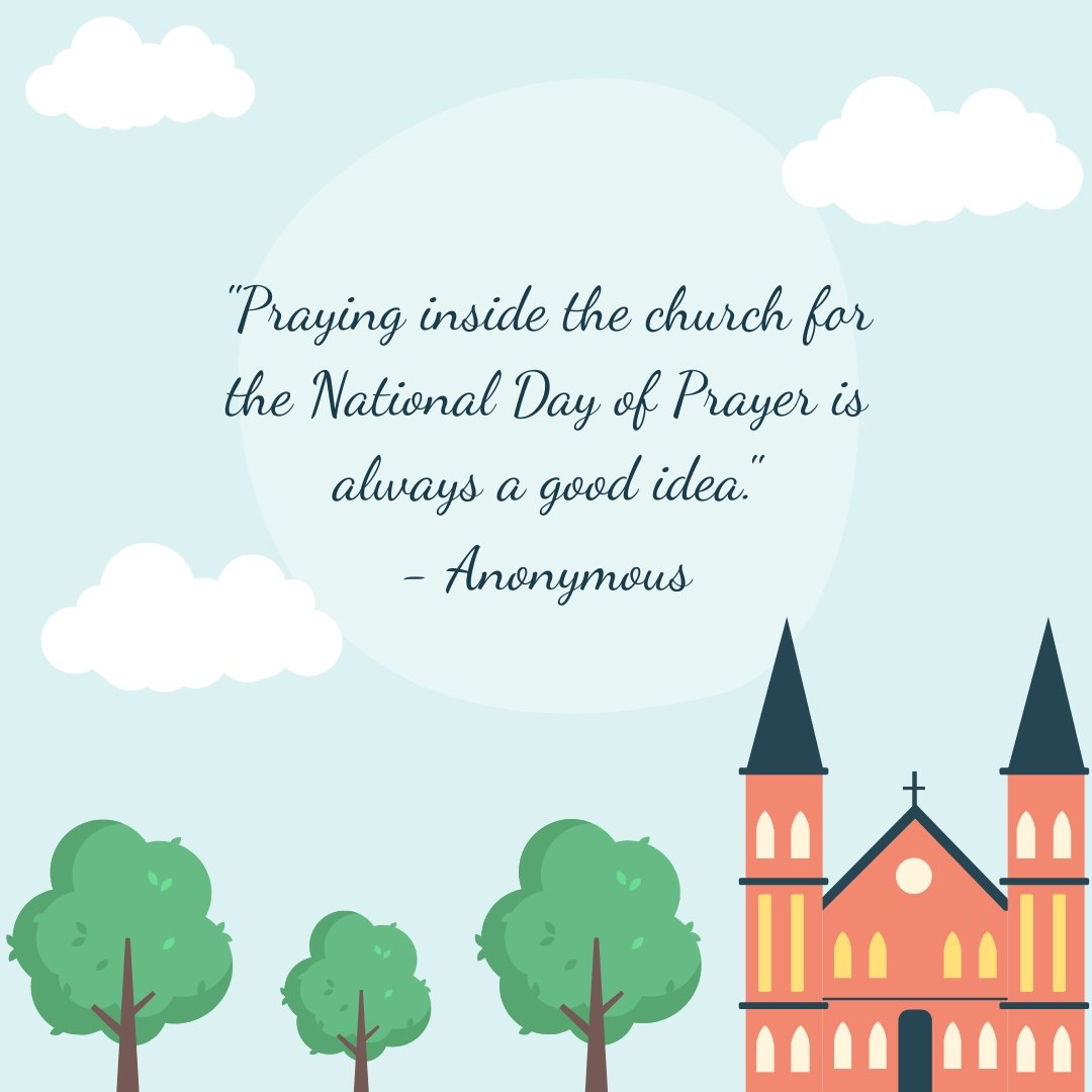 National Day Of Prayer Church Quote Template