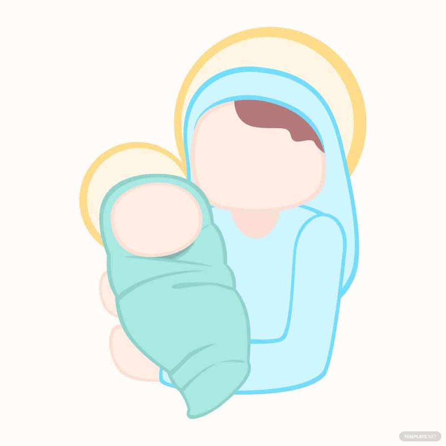 Religious Mother's Day Clipart Template