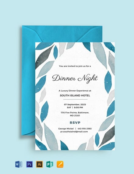 Free Dinner Invitation Templates For Word