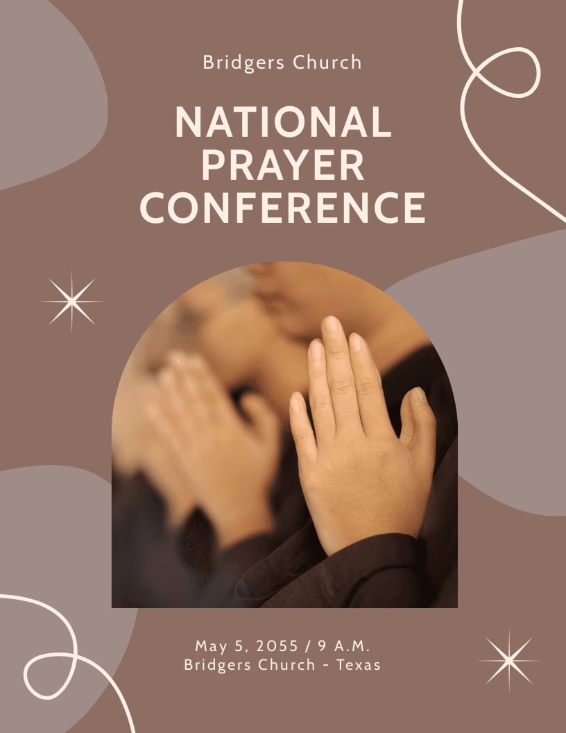National Prayer Conference Flyer in Word, Google Docs, Publisher