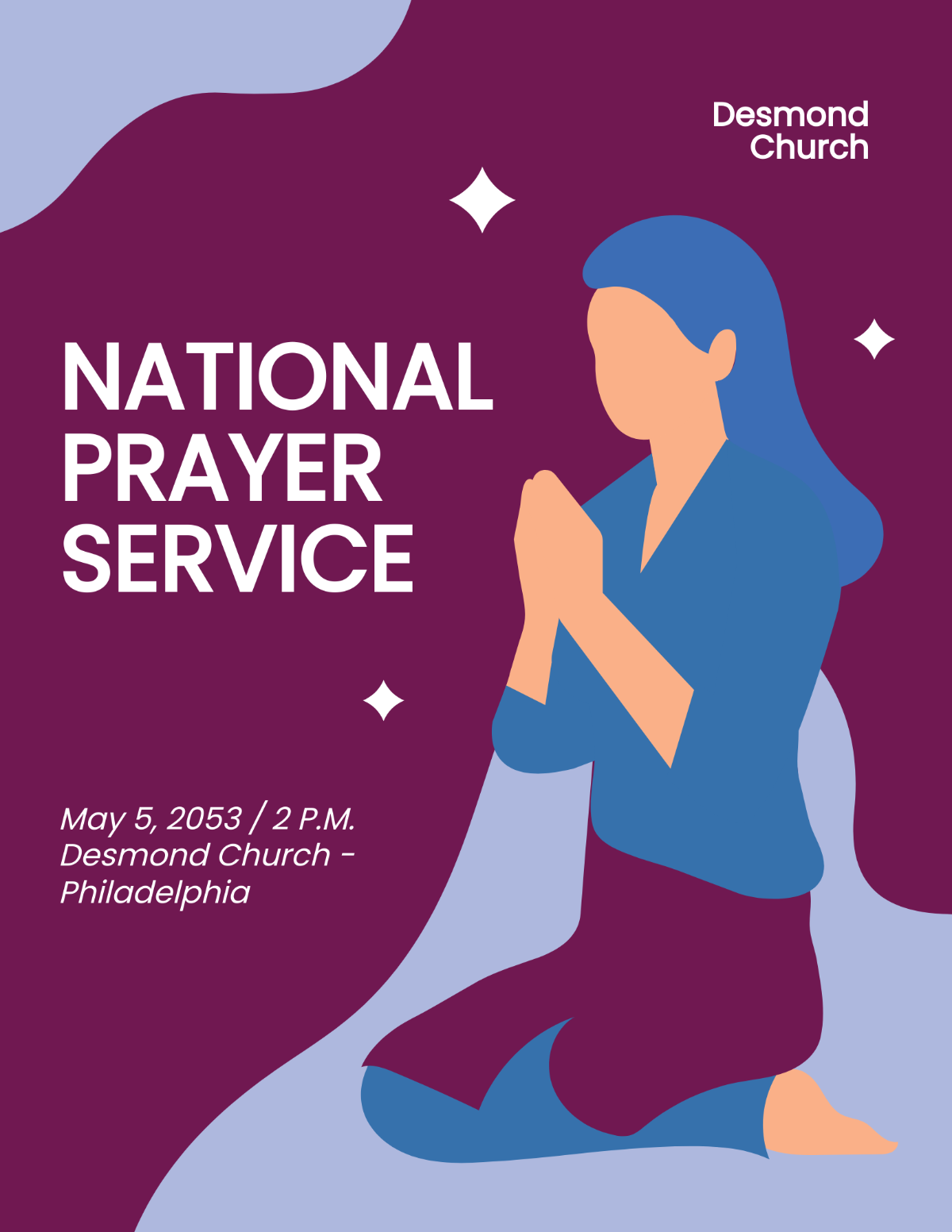 National Prayer Service Flyer Template