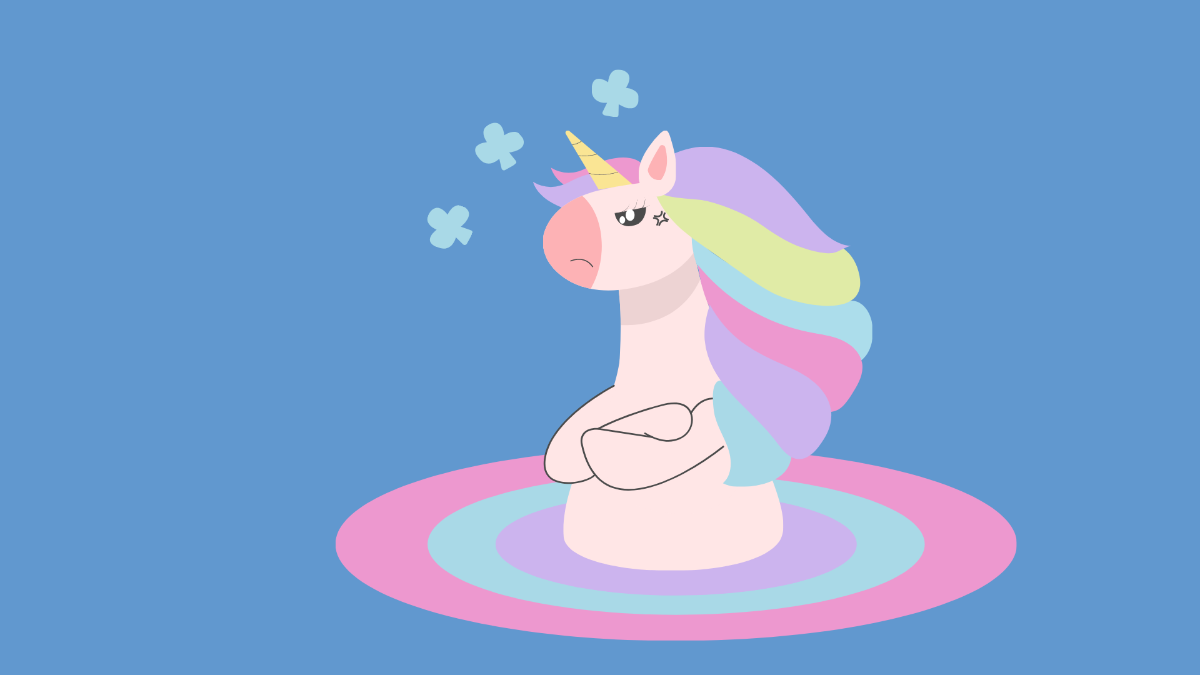 Angry Unicorn Background Template