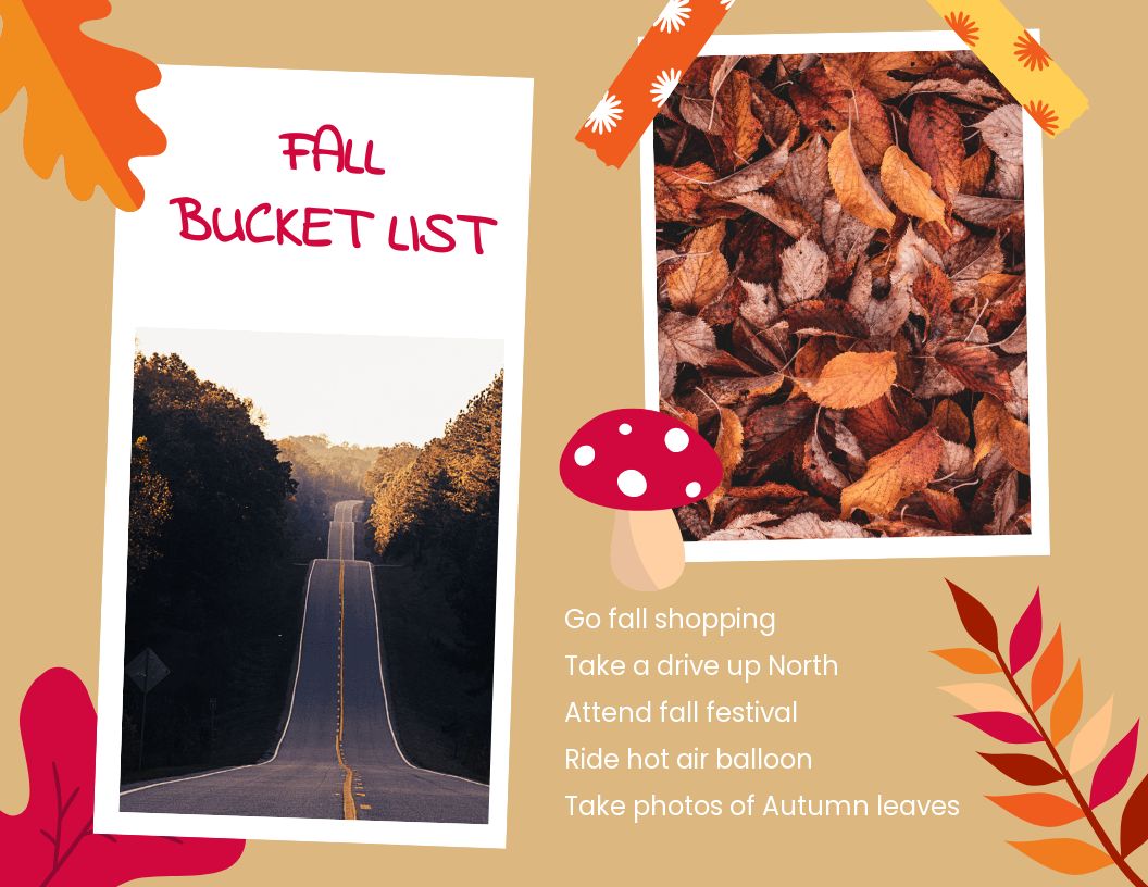 Free Fall Scrapbook Template to Edit Online