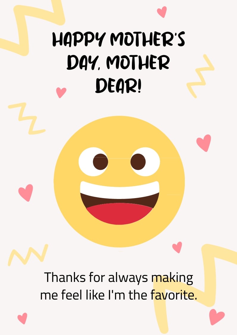 Free Funniest Happy Mother's Day Template