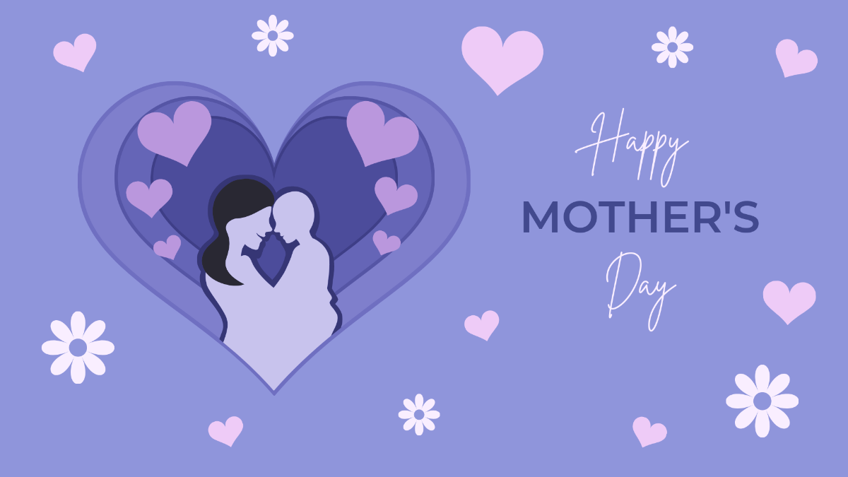 Purple Mother's Day Background Template