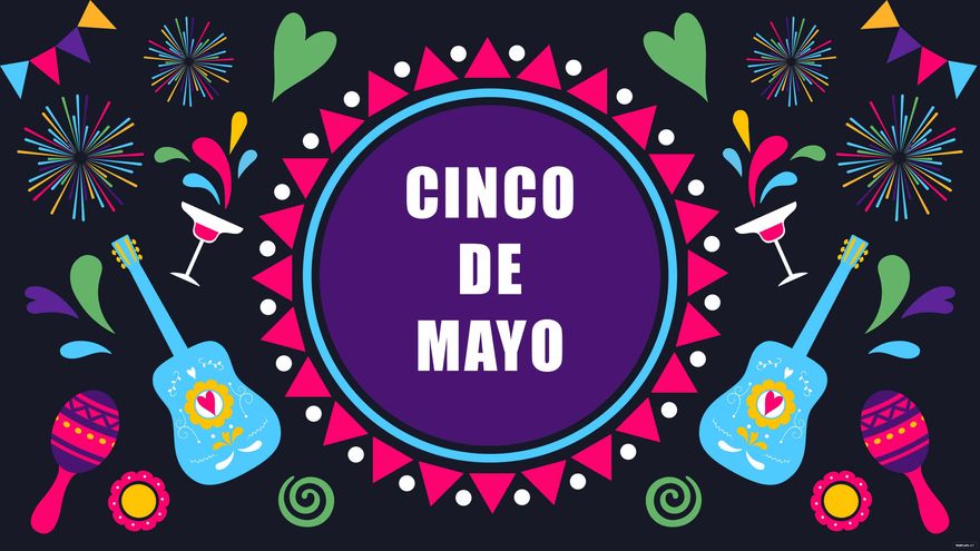 Cinco De Mayo Celebration Background in Illustrator, EPS, SVG, JPG, PNG