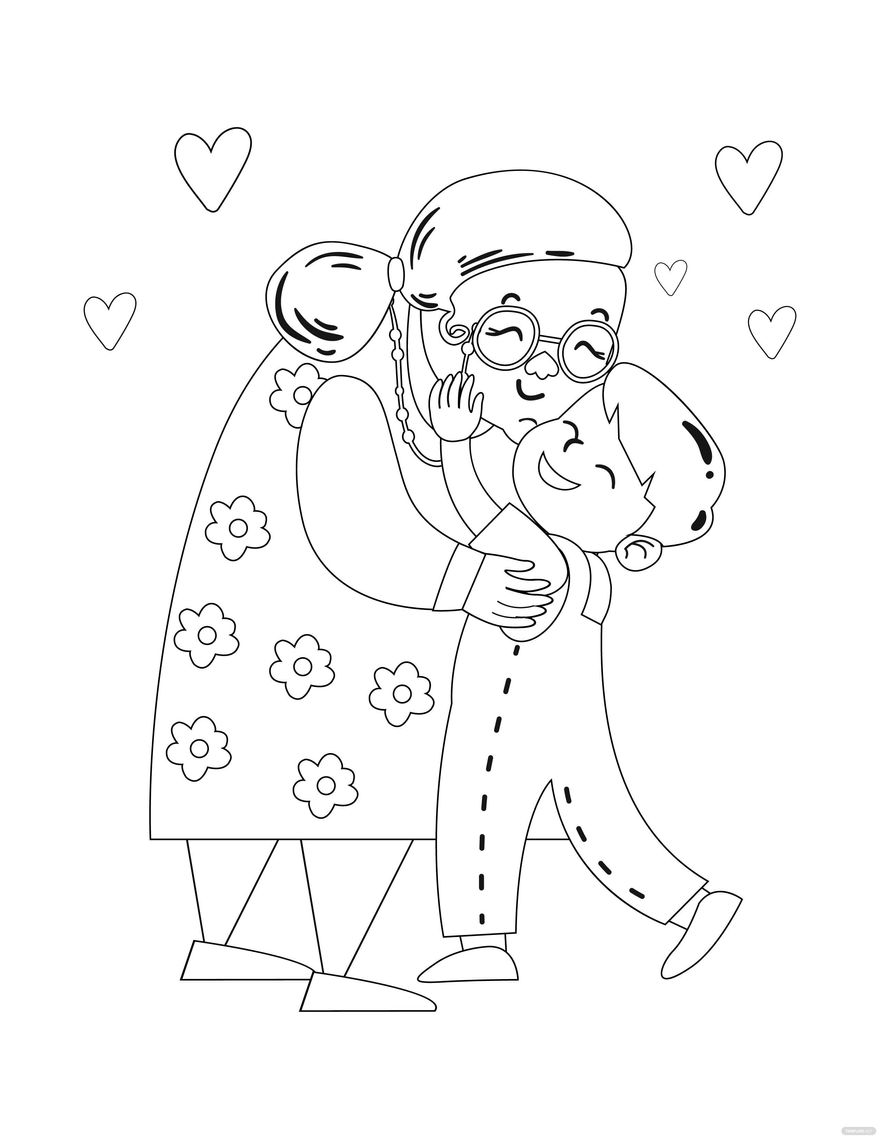 Mother's Day Coloring Page For Grandma