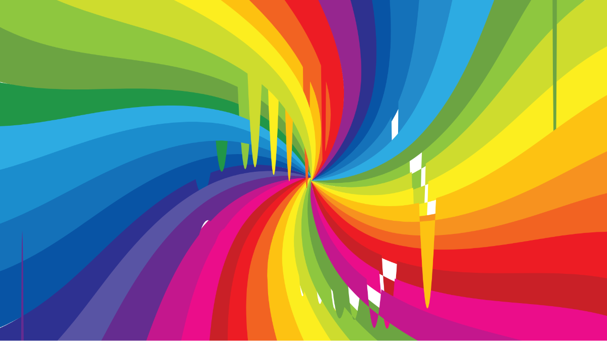 Rainbow Swirl Background Template