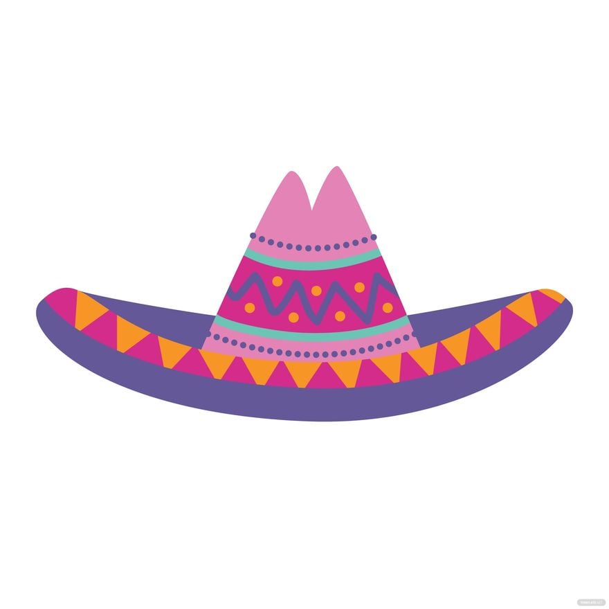Cinco De Mayo Sombrero Clipart in Illustrator, EPS, SVG, JPG, PNG