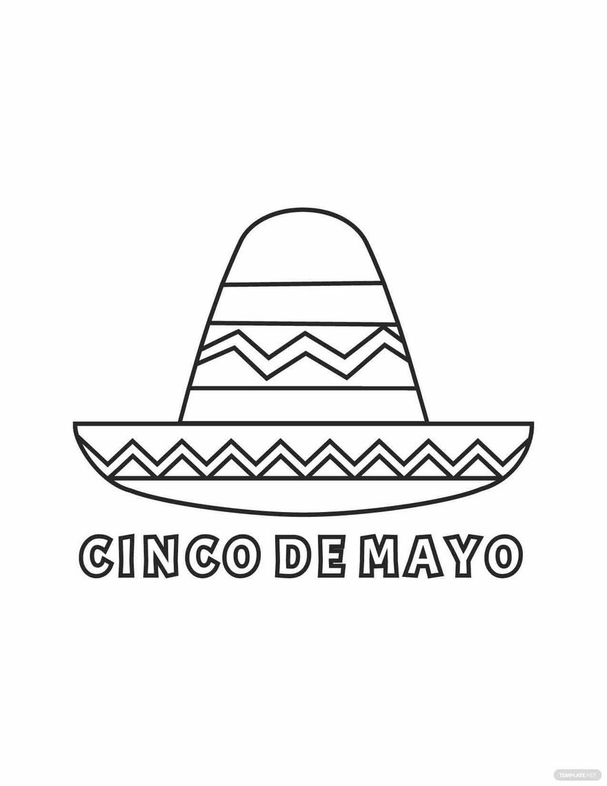 Cinco De Mayo Hat Coloring Page
