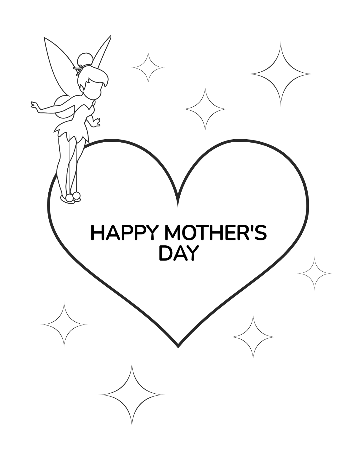 Disney Mother's Day Coloring Page Template