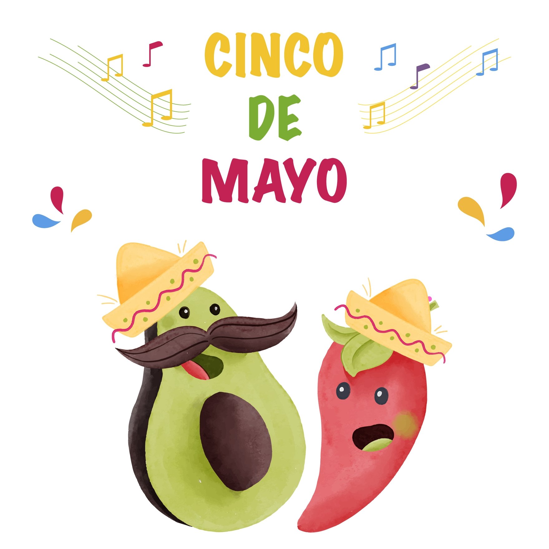 Free Happy Cinco De Mayo Funny in Illustrator, EPS, SVG, JPG, PNG