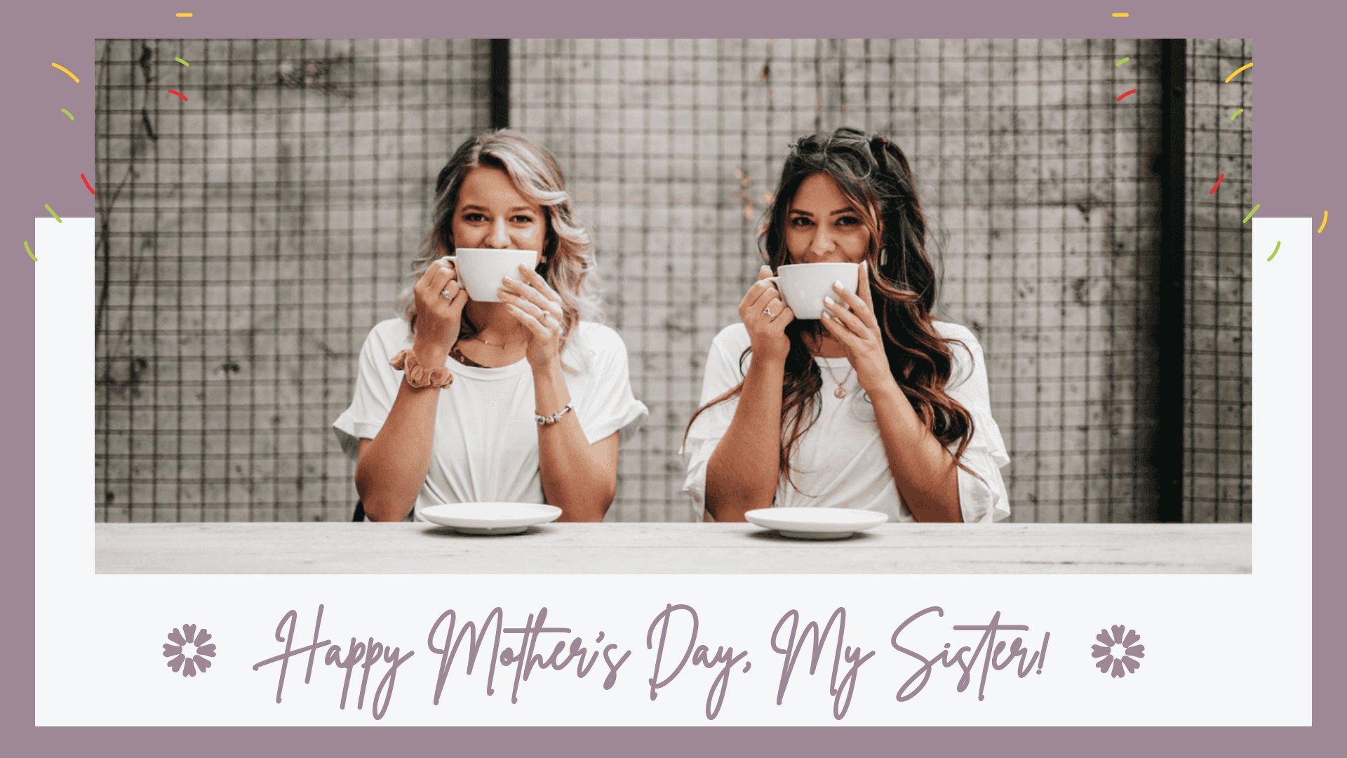 Free Happy Mother's Day Sister Image Template