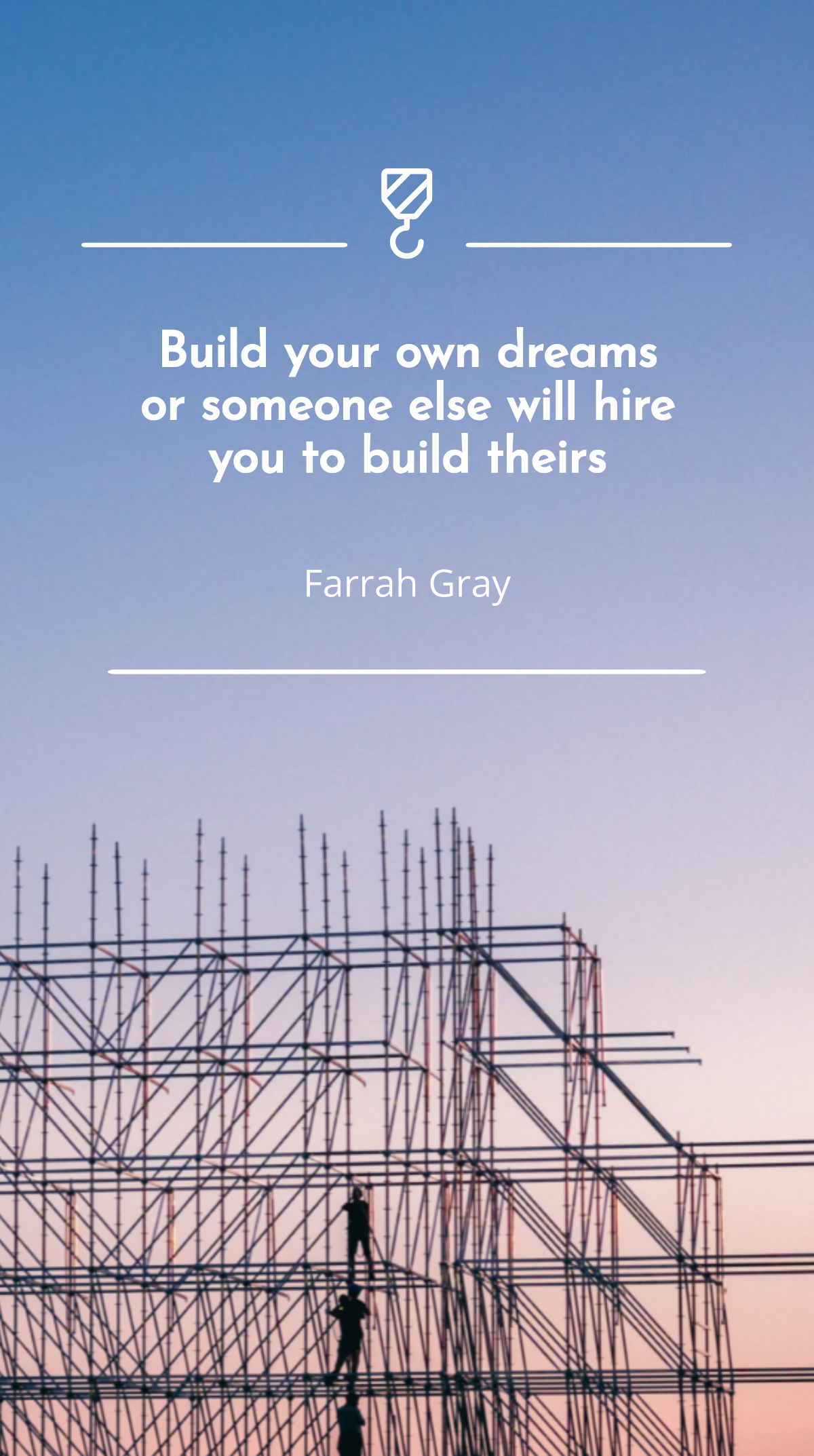 Farrah Gray - Build your own dreams or someone else will hire you to build theirs. Template