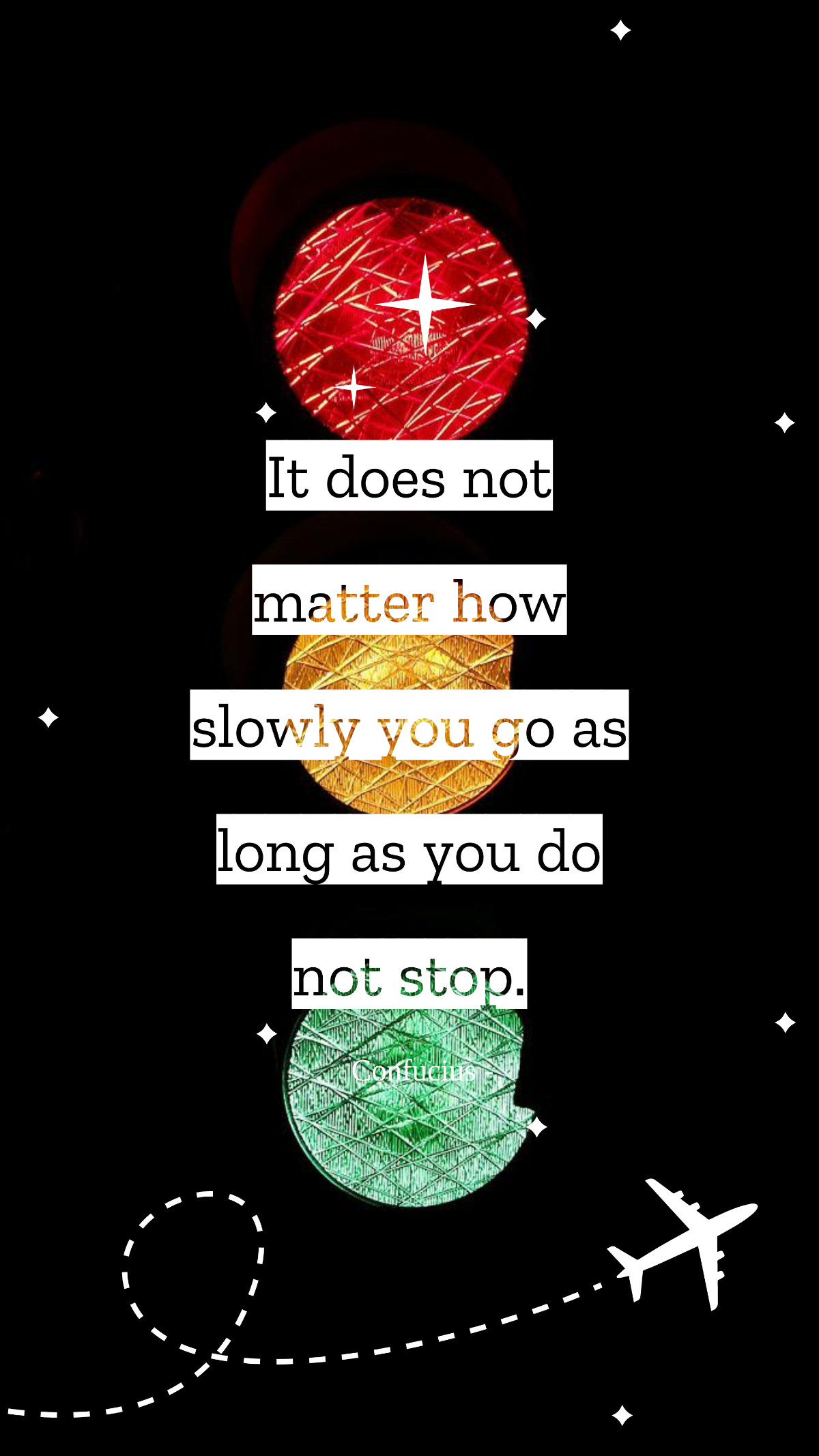 Confucius - It does not matter how slowly you go as long as you do not stop. Template