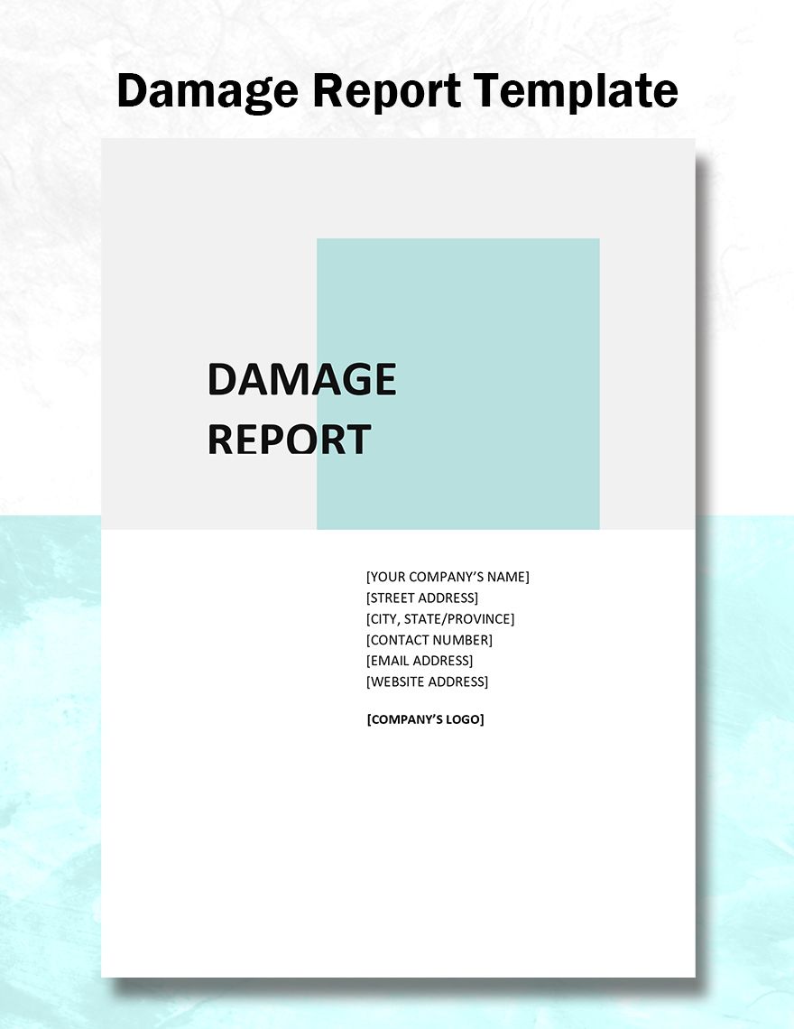 Damage Report Template