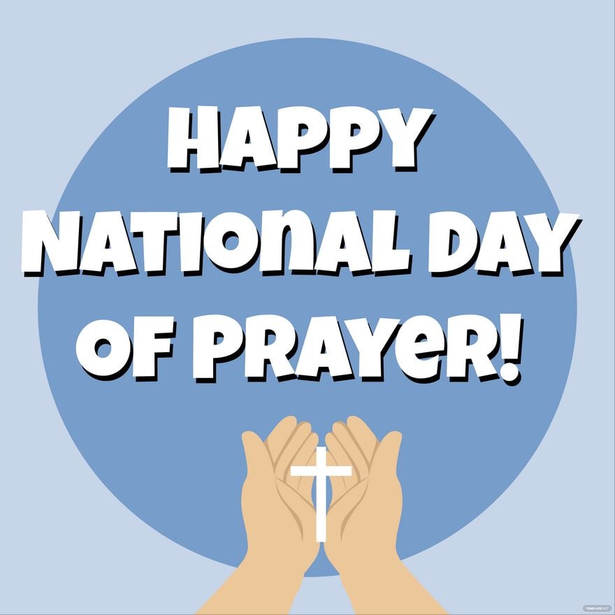 Free National Day Of Prayer Greetings Clipart in Illustrator, EPS, SVG