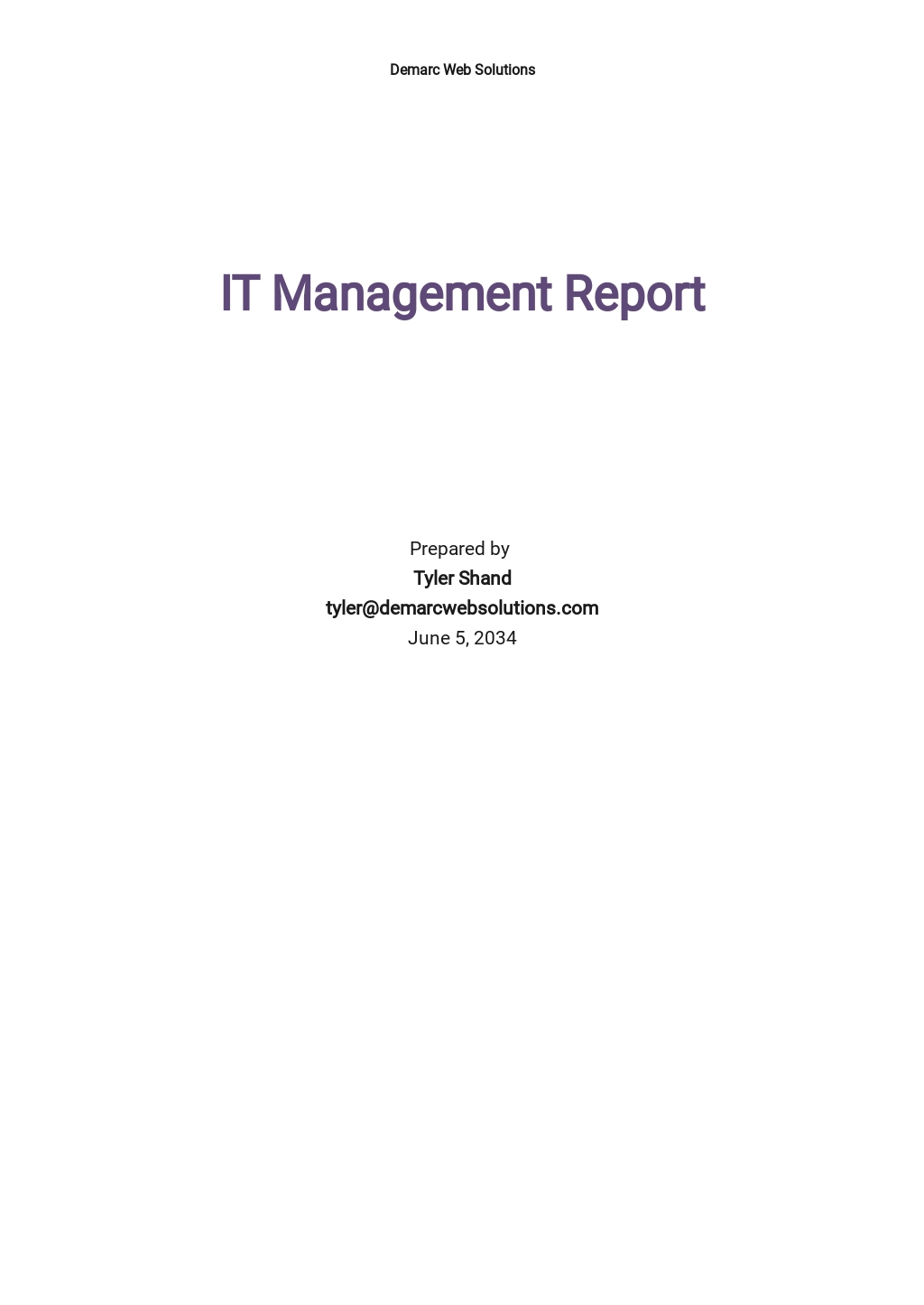 IT Management Report Template - Google Docs, Word  Template.net Within It Management Report Template