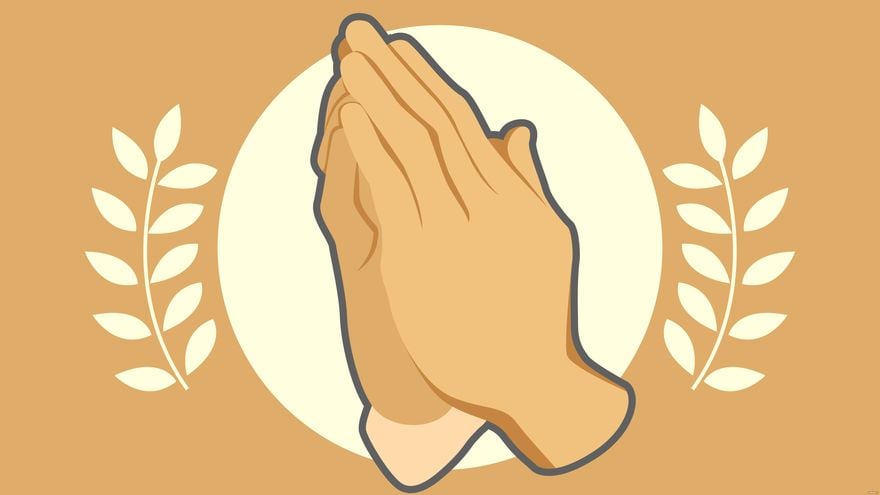Praying Hands Background in Illustrator, EPS, SVG