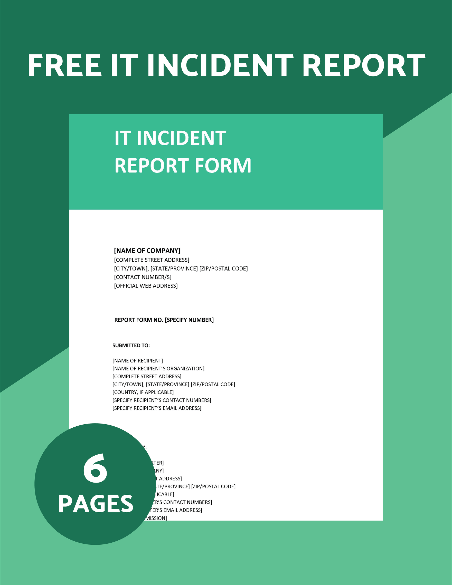 IT Incident Report Template
