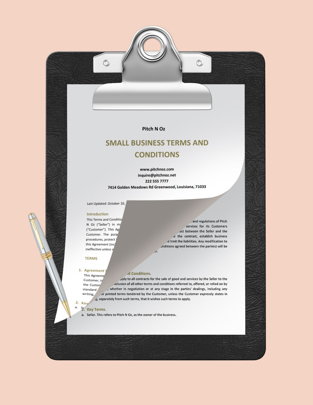 Small Business Terms And Conditions Template