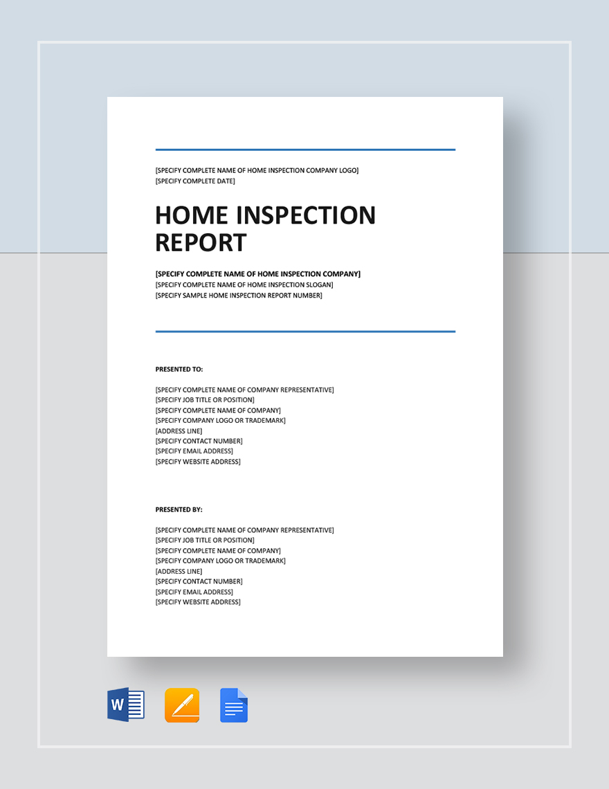 Home Inspection Report 