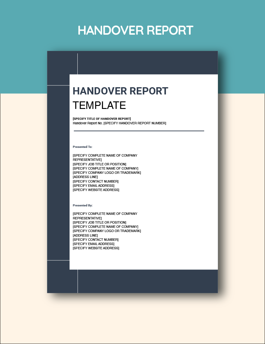 Handover Report Template