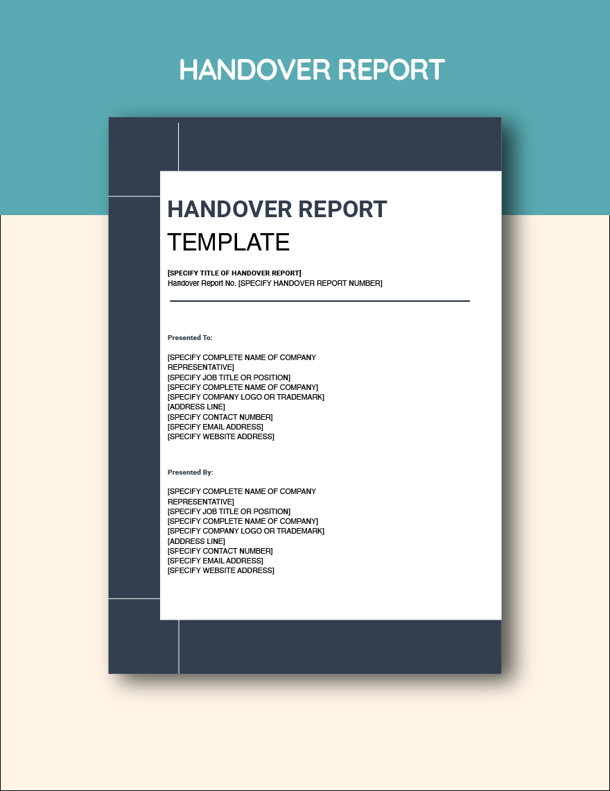 Handover Report Template in Google Docs, Word, Pages - Download | Template.net