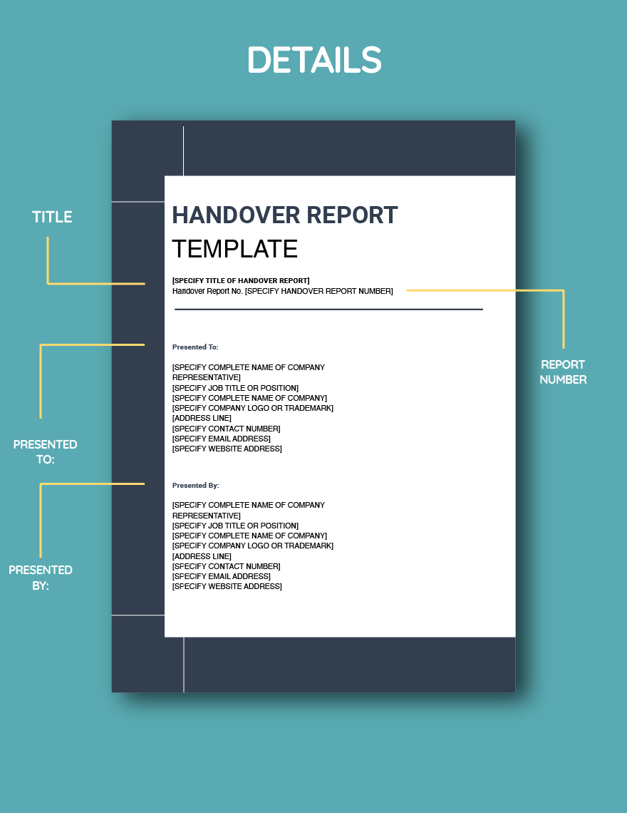 Handover Report Instructions