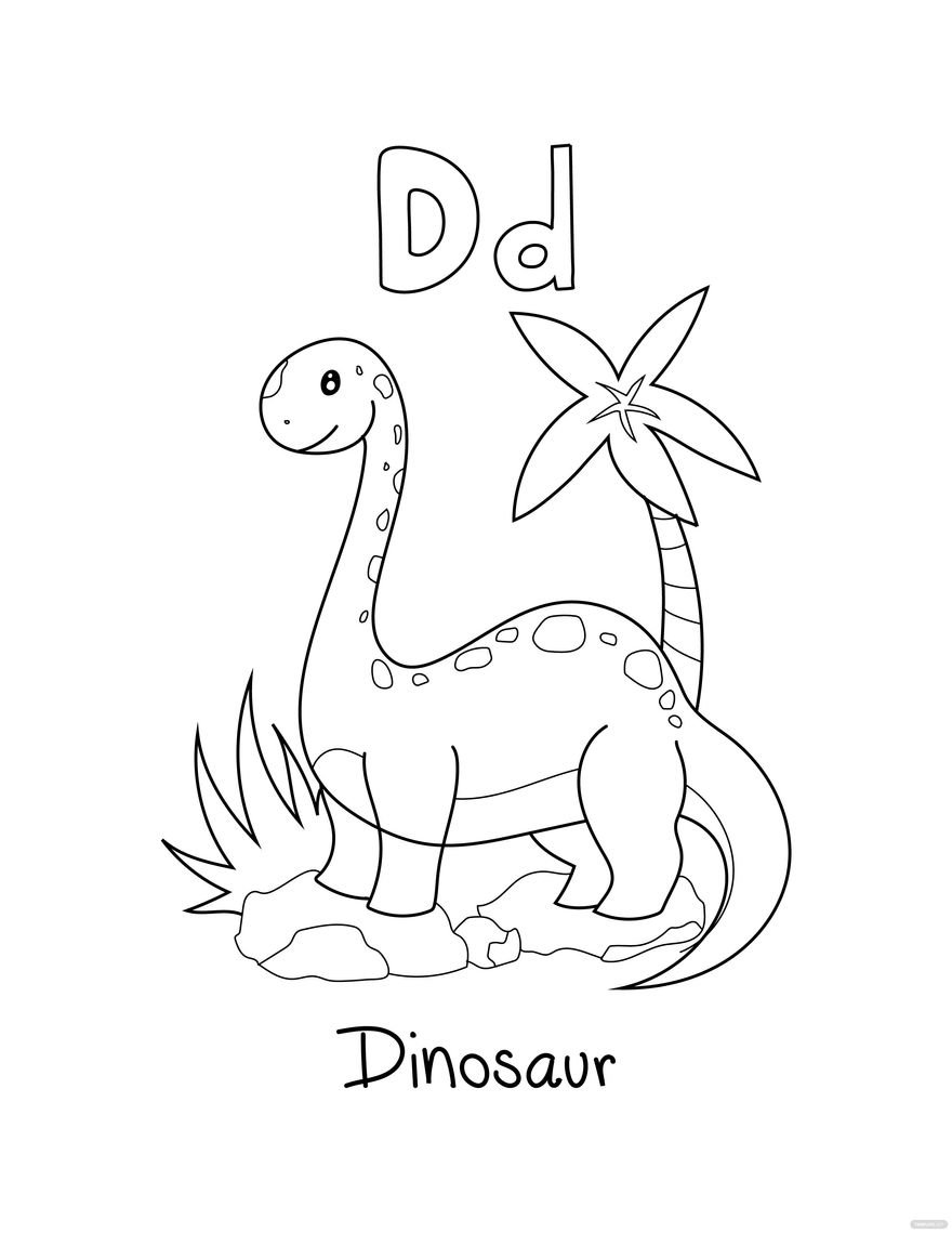 Preschool Dinosaur Coloring Page