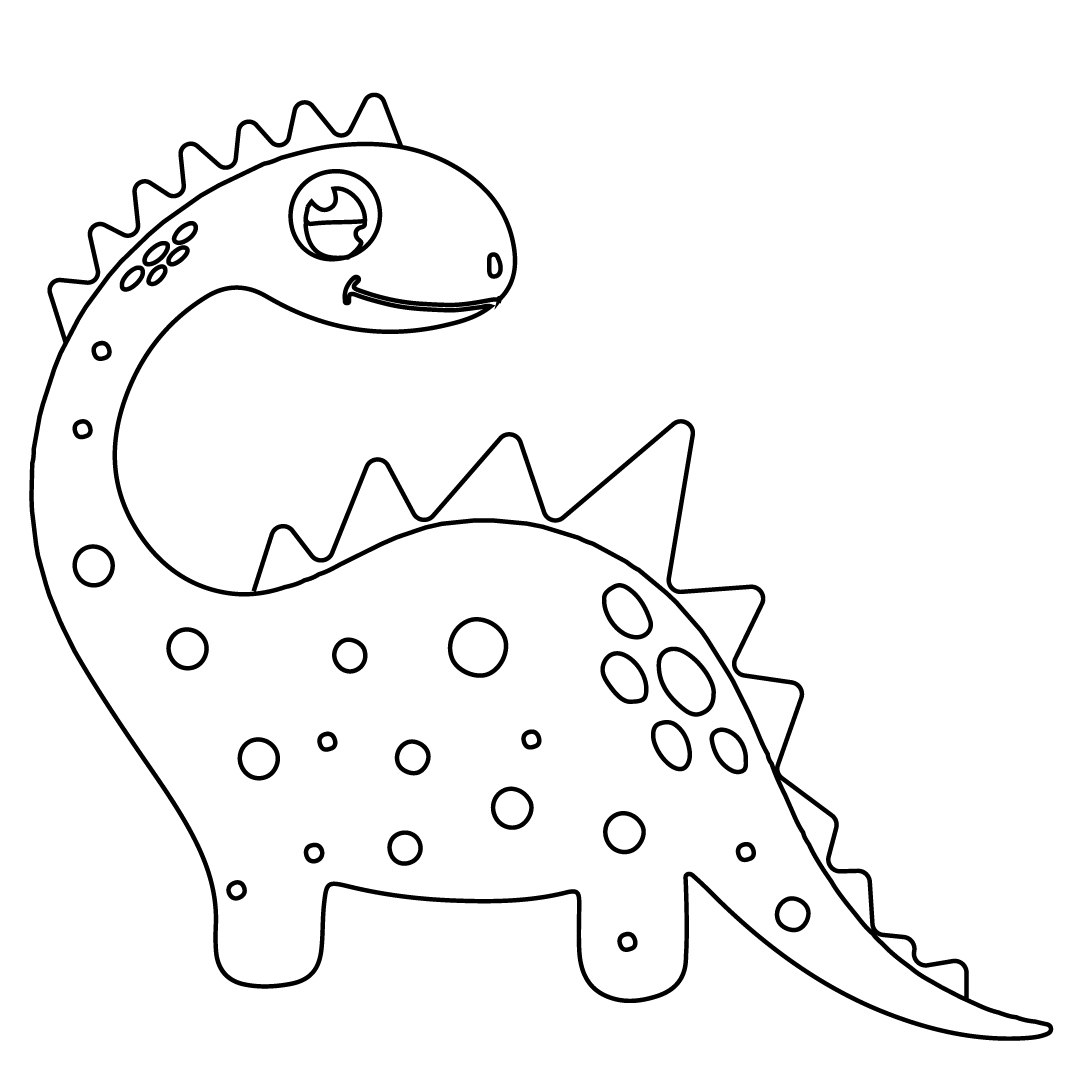 Scary Dinosaur Coloring Page - EPS, Illustrator, JPG, PNG, SVG ...