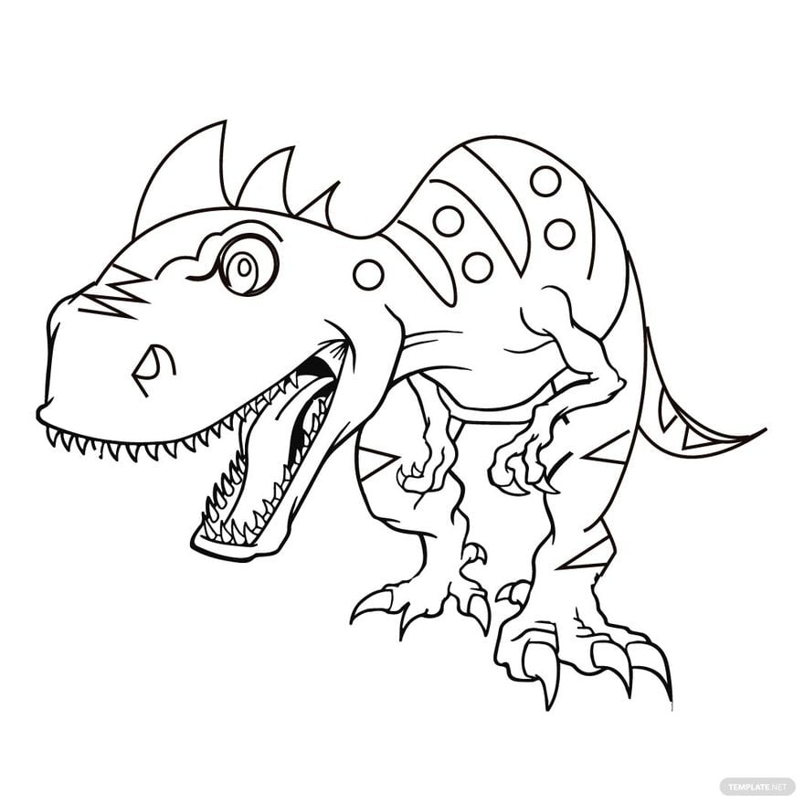 Free Scary Dinosaur Coloring Page