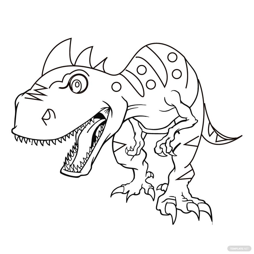 Scary Dinosaur Coloring Page