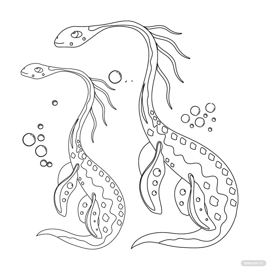 Water Dinosaur Coloring Page