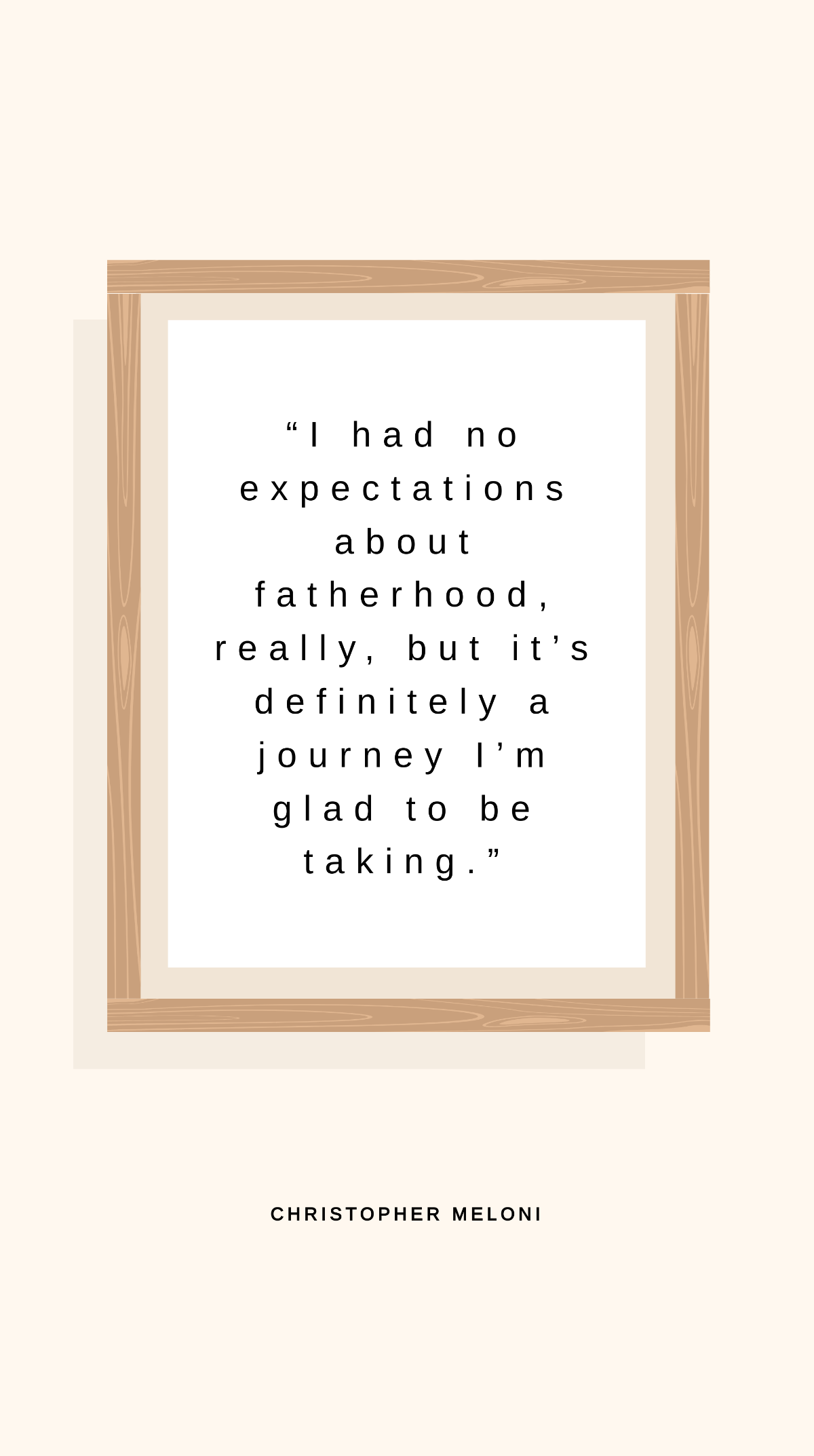 Christopher Meloni - “I had no expectations about fatherhood, really, but it’s definitely a journey I’m glad to be taking.” Template