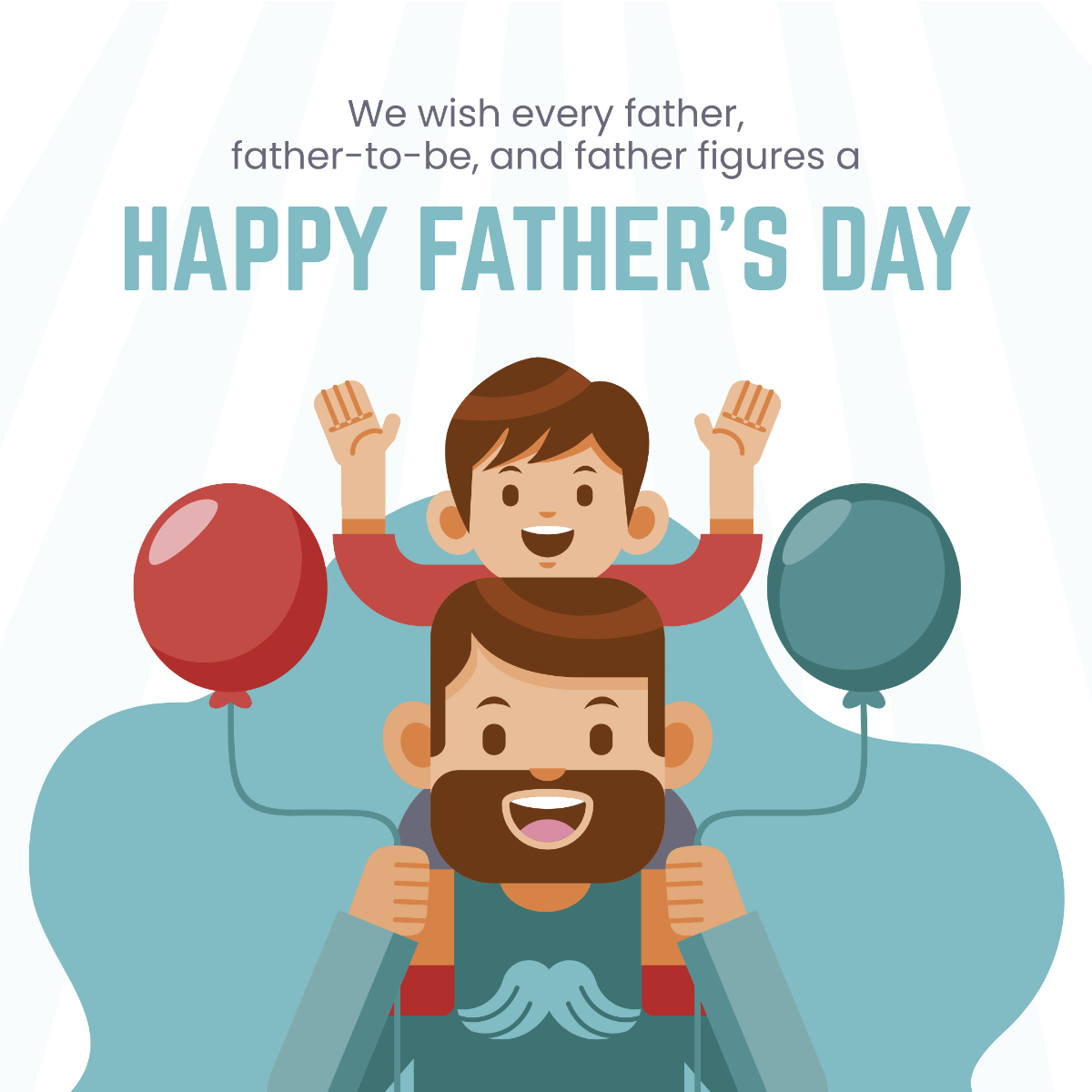 Free Happy Father's Day Wishes Template