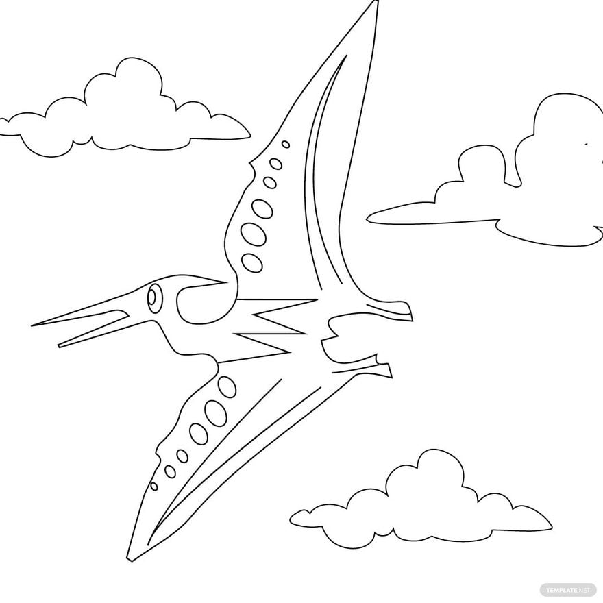 Flying Dinosaur Coloring Page