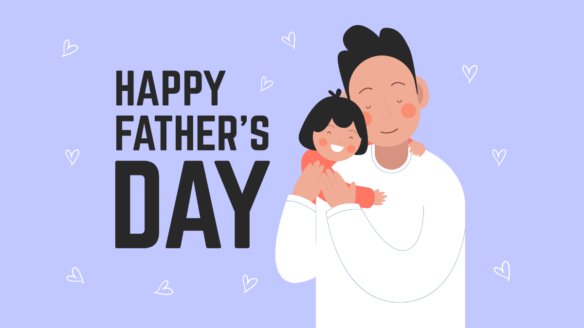 Cute Father's Day Background Template