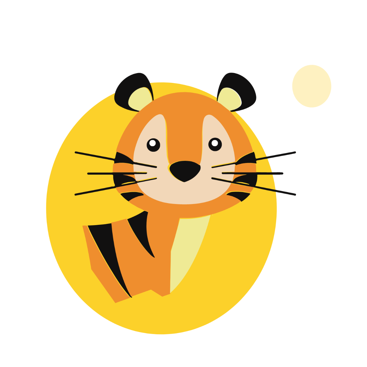 Cute Tiger Clipart Template - Edit Online & Download