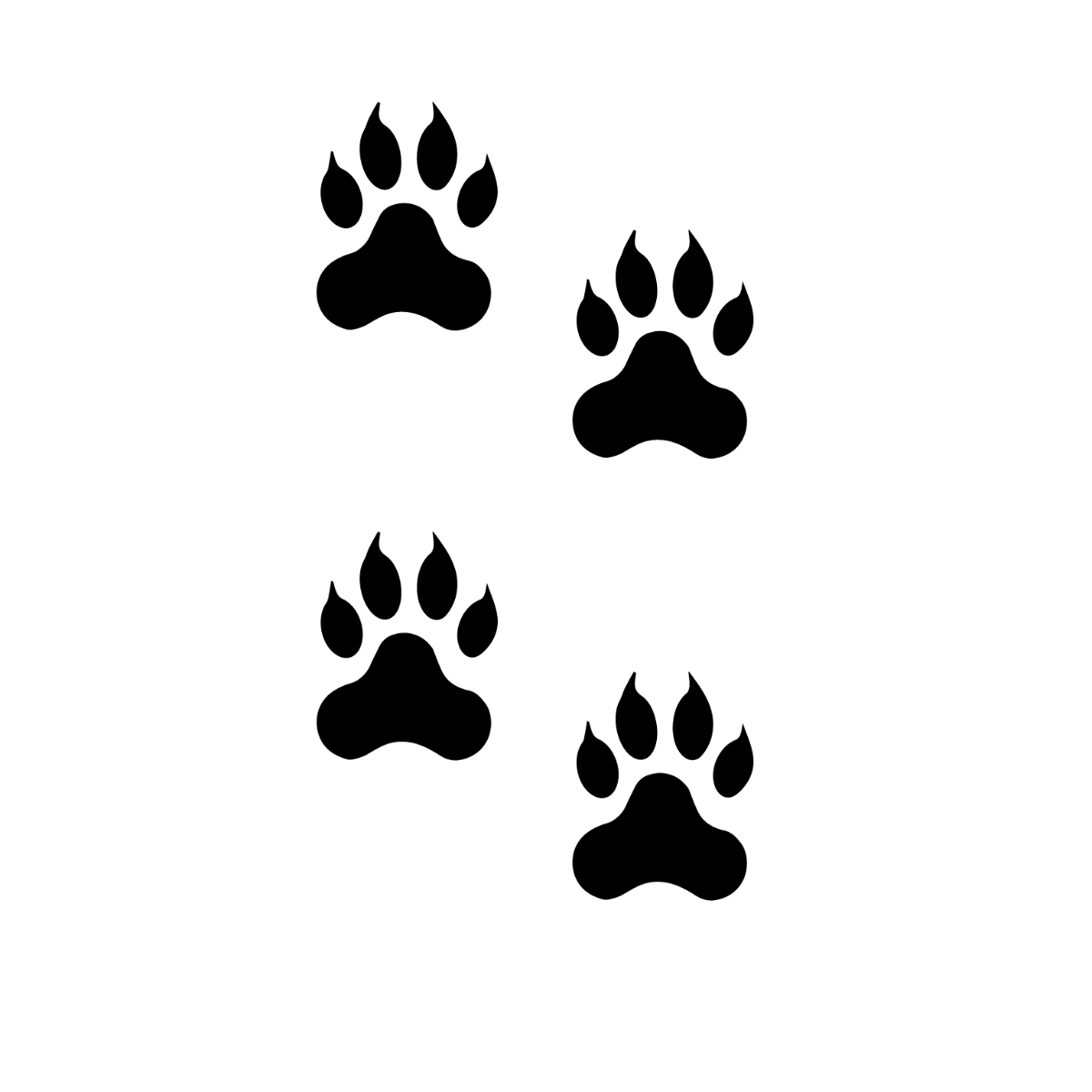 Tiger Paw Clipart Template