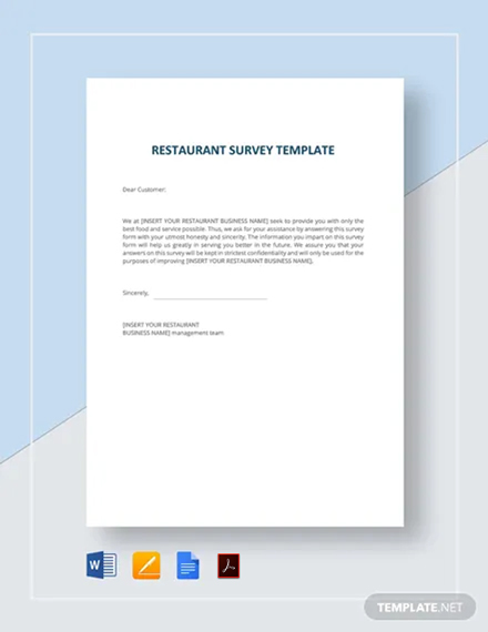 Restaurant Survey 
