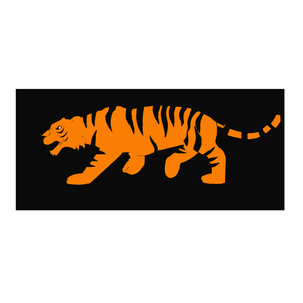 Tiger Walking Clipart Template