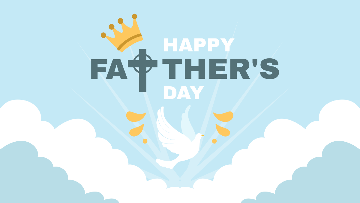 Religious Father's Day Background Template