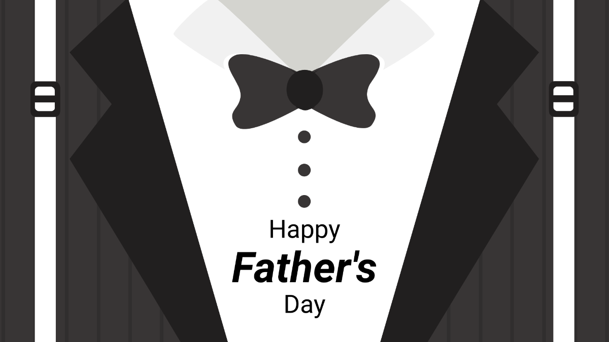 Black And White Father's Day Background Template