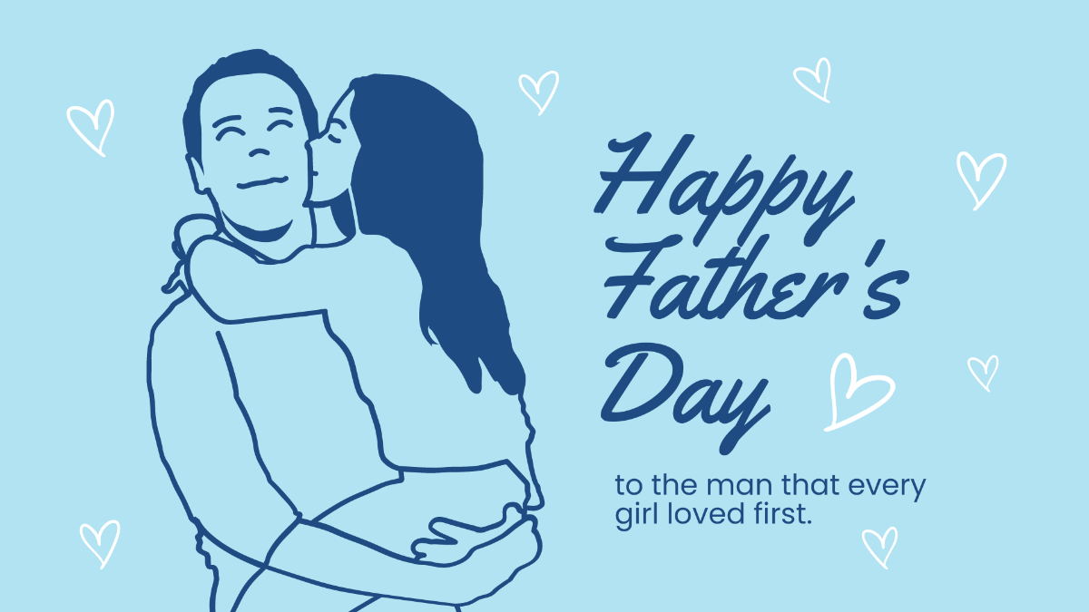Happy Father's Day Wishes From Daughter Image Template