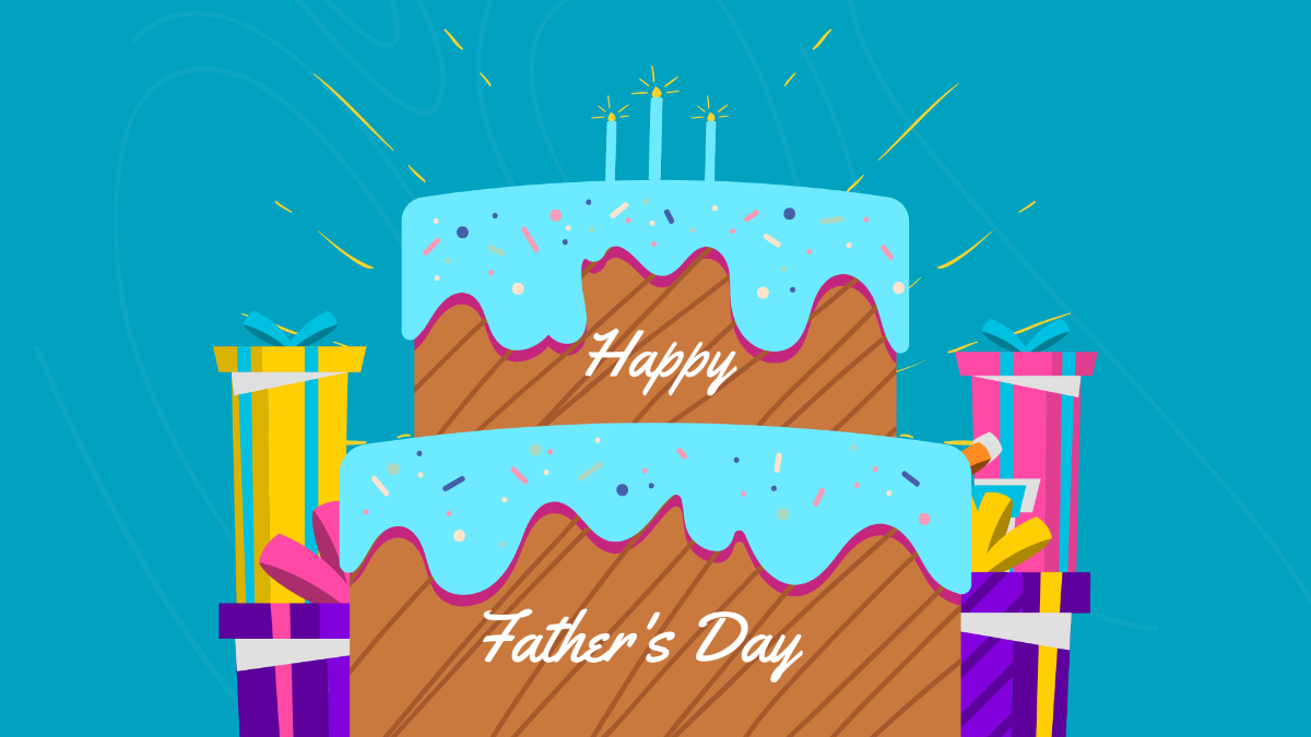 Happy Father's Day Cake Image Template