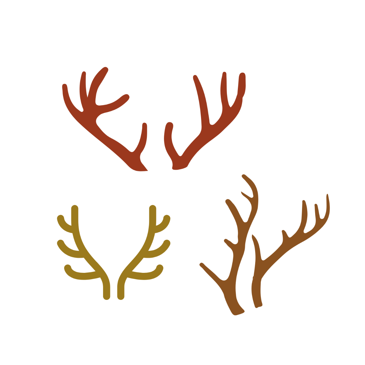 Deer Antlers Clipart Template