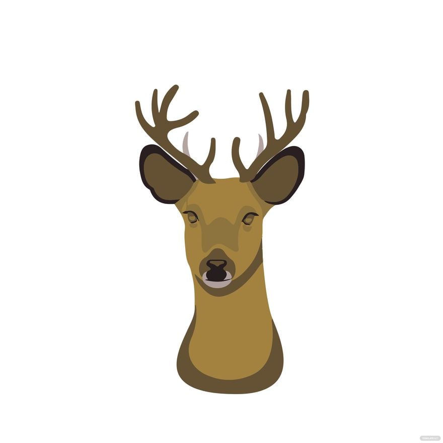 Free Deer Face Clipart in Illustrator