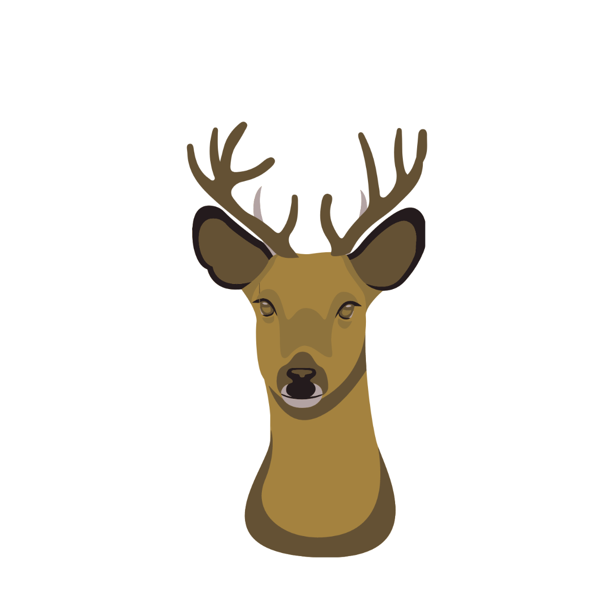 Deer Face Clipart Template